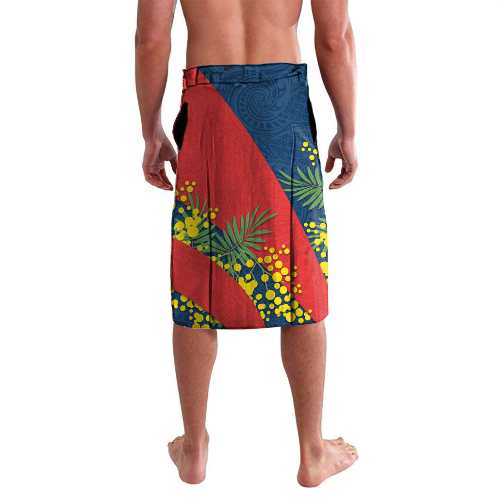 Sydney Roosters Lavalava Golden Wattle Floral Polynesian - Australian Flower - Rugby Mascot