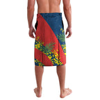 Sydney Roosters Lavalava Golden Wattle Floral Polynesian - Australian Flower - Rugby Mascot