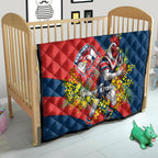 Sydney Roosters Quilt Golden Wattle Floral Polynesian - Australian Flower - Rugby Mascot