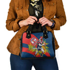 Sydney Roosters Shoulder Handbag Golden Wattle Floral Polynesian - Australian Flower - Rugby Mascot