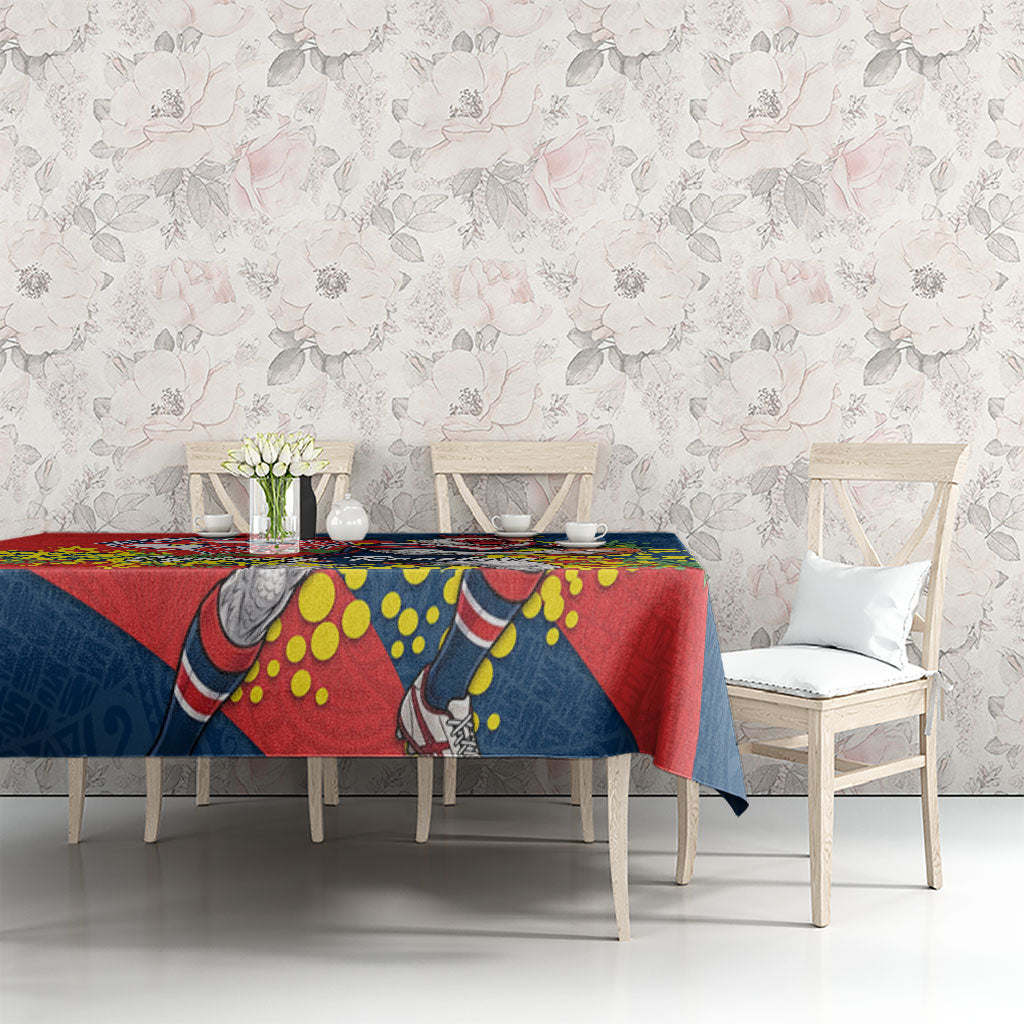 Sydney Roosters Tablecloth Golden Wattle Floral Polynesian - Australian Flower - Rugby Mascot