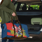 Sydney Roosters Travel Bag Golden Wattle Floral Polynesian - Australian Flower - Rugby Mascot
