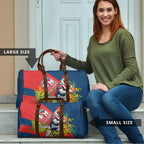 Sydney Roosters Travel Bag Golden Wattle Floral Polynesian - Australian Flower - Rugby Mascot