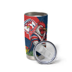 Sydney Roosters Tumbler Cup Golden Wattle Floral Polynesian - Australian Flower - Rugby Mascot