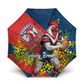 Sydney Roosters Umbrella Golden Wattle Floral Polynesian - Australian Flower - Rugby Mascot