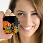 Wests Tigers AirPods Case Golden Wattle Floral Polynesian - Australian Flower - Rugby Mascot