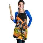 Wests Tigers Apron Golden Wattle Floral Polynesian - Australian Flower - Rugby Mascot