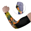 Wests Tigers Arm Sleeves Golden Wattle Floral Polynesian - Australian Flower - Rugby Mascot