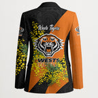 Wests Tigers Blazer Golden Wattle Floral Polynesian - Australian Flower - Rugby Mascot