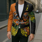 Wests Tigers Blazer Golden Wattle Floral Polynesian - Australian Flower - Rugby Mascot