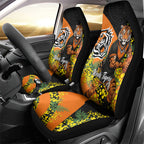 Wests Tigers Car Seat Cover Golden Wattle Floral Polynesian - Australian Flower - Rugby Mascot