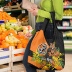 Wests Tigers Grocery Bag Golden Wattle Floral Polynesian - Australian Flower - Rugby Mascot