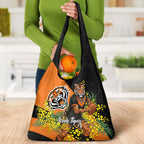 Wests Tigers Grocery Bag Golden Wattle Floral Polynesian - Australian Flower - Rugby Mascot
