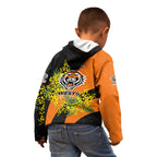 Wests Tigers Kid Hoodie Golden Wattle Floral Polynesian - Australian Flower - Rugby Mascot