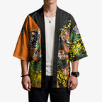 Wests Tigers Kimono Golden Wattle Floral Polynesian - Australian Flower - Rugby Mascot
