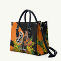 Wests Tigers Leather Bag Golden Wattle Floral Polynesian - Australian Flower - Rugby Mascot