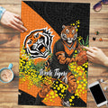 Wests Tigers Puzzle Golden Wattle Floral Polynesian - Australian Flower - Rugby Mascot
