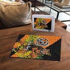 Wests Tigers Puzzle Golden Wattle Floral Polynesian - Australian Flower - Rugby Mascot