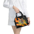 Wests Tigers Shoulder Handbag Golden Wattle Floral Polynesian - Australian Flower - Rugby Mascot
