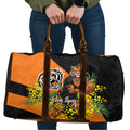 Wests Tigers Travel Bag Golden Wattle Floral Polynesian - Australian Flower - Rugby Mascot