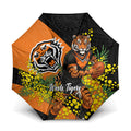 Wests Tigers Umbrella Golden Wattle Floral Polynesian - Australian Flower - Rugby Mascot