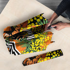 Wests Tigers Umbrella Golden Wattle Floral Polynesian - Australian Flower - Rugby Mascot