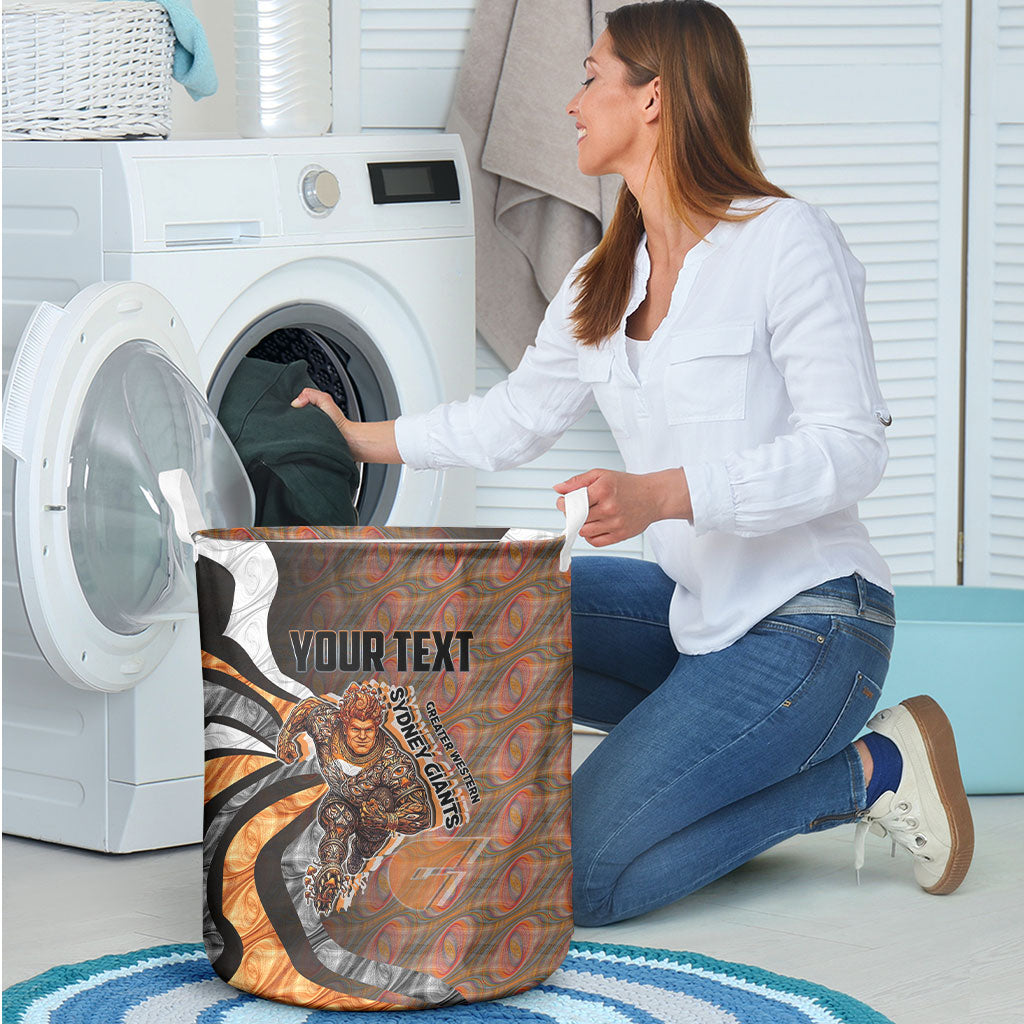 Personalised Greater Western Sydney Giants Laundry Basket Trippy Psychedelic Abstract Art Mascot Football Fans