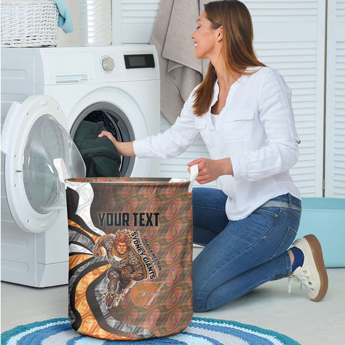 Personalised Greater Western Sydney Giants Laundry Basket Trippy Psychedelic Abstract Art Mascot Football Fans