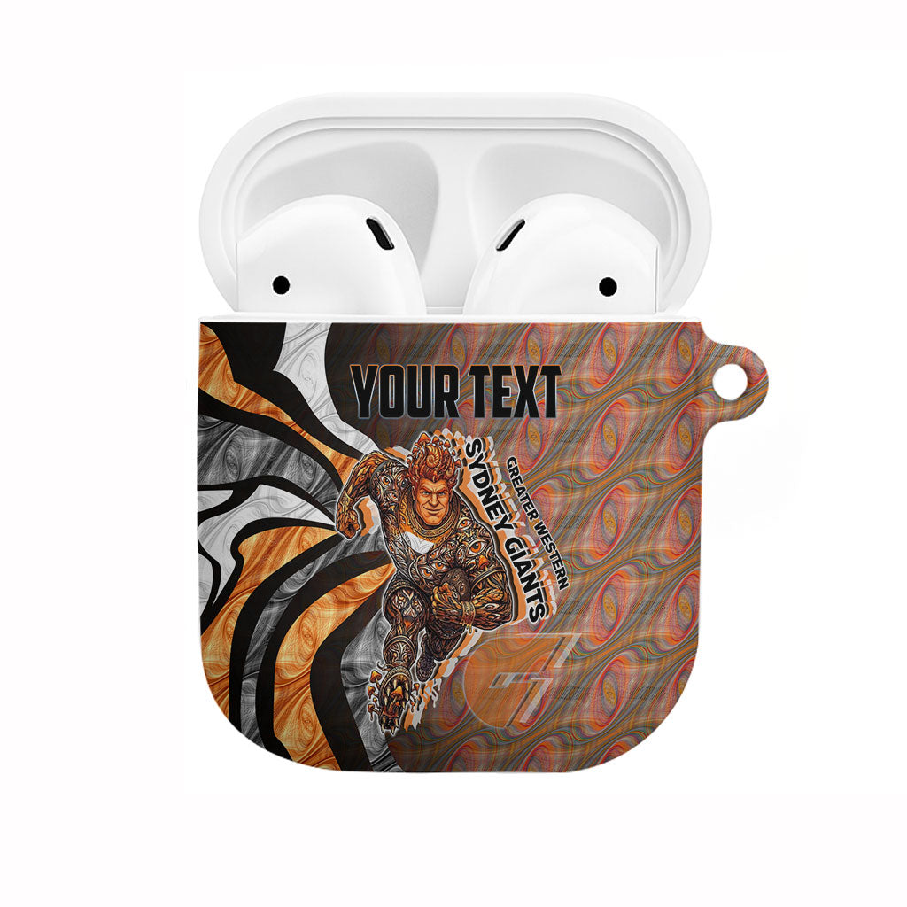 Personalised Greater Western Sydney Giants AirPods Case Trippy Psychedelic Abstract Art Mascot Football Fans
