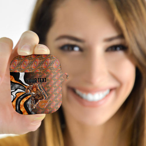 Personalised Greater Western Sydney Giants AirPods Case Trippy Psychedelic Abstract Art Mascot Football Fans