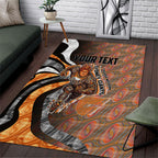 Personalised Greater Western Sydney Giants Area Rug Trippy Psychedelic Abstract Art Mascot Football Fans