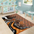 Personalised Greater Western Sydney Giants Area Rug Trippy Psychedelic Abstract Art Mascot Football Fans