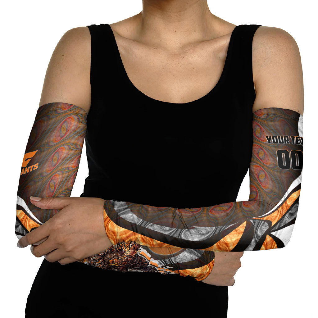 Personalised Greater Western Sydney Giants Arm Sleeves Trippy Psychedelic Abstract Art Mascot Football Fans
