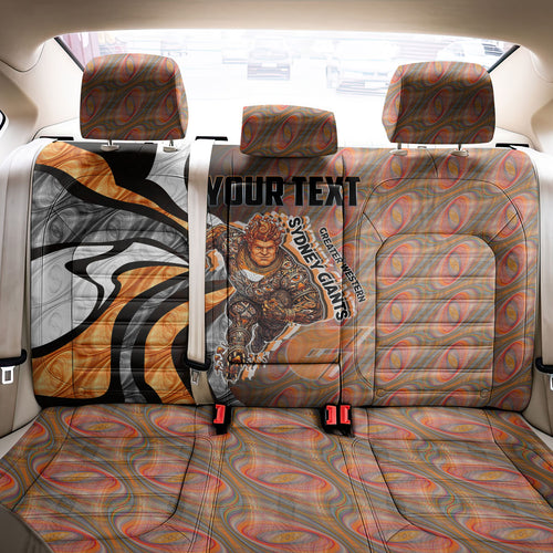 Personalised Greater Western Sydney Giants Back Car Seat Cover Trippy Psychedelic Abstract Art Mascot Football Fans