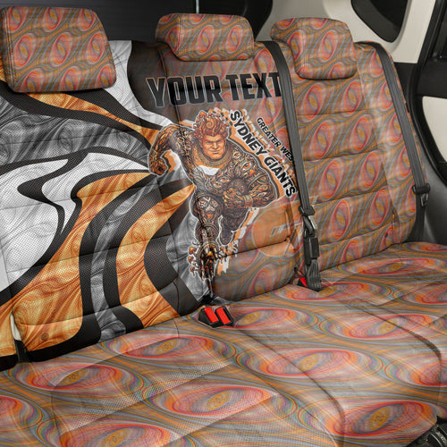 Personalised Greater Western Sydney Giants Back Car Seat Cover Trippy Psychedelic Abstract Art Mascot Football Fans