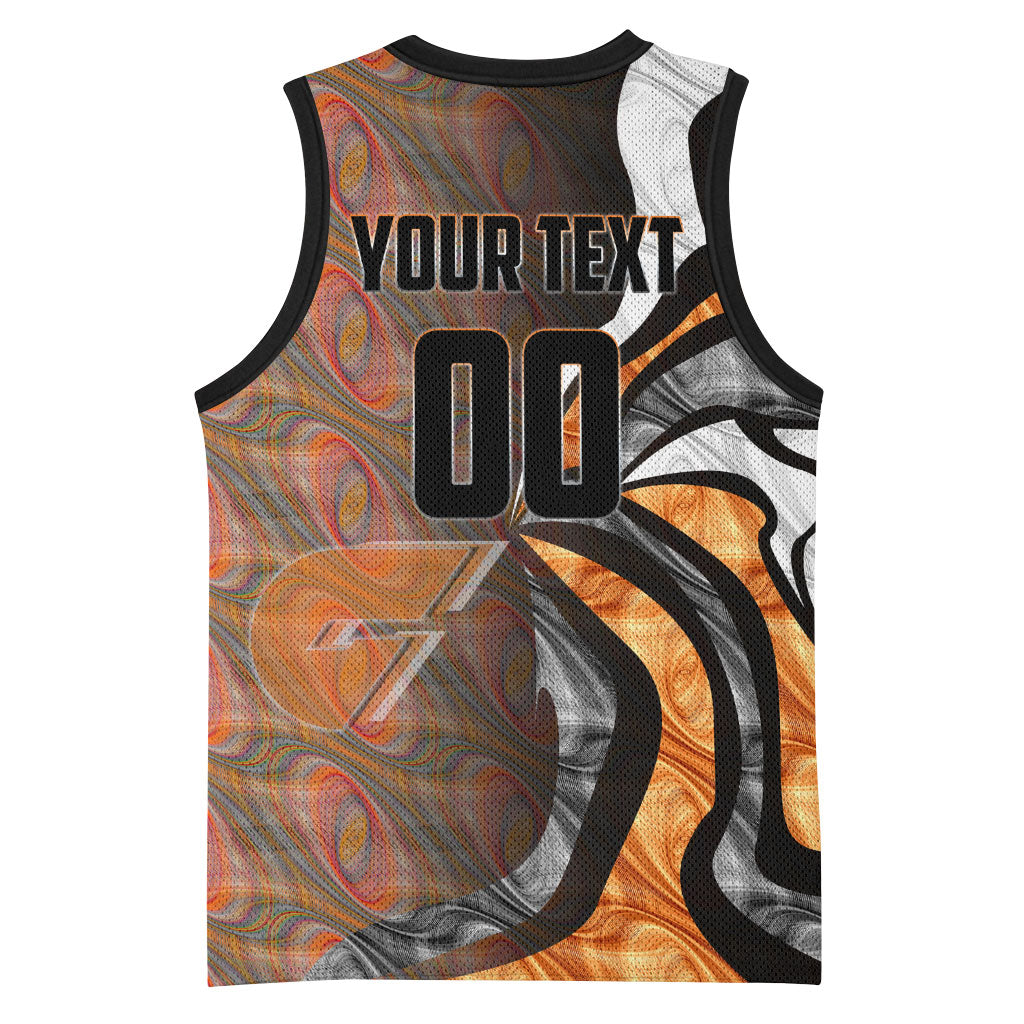 Personalised Greater Western Sydney Giants Basketball Jersey Trippy Psychedelic Abstract Art Mascot Football Fans