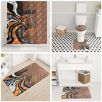 Personalised Greater Western Sydney Giants Bathroom Set Trippy Psychedelic Abstract Art Mascot Football Fans