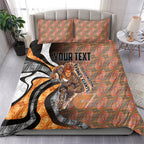 Personalised Greater Western Sydney Giants Bedding Set Trippy Psychedelic Abstract Art Mascot Football Fans