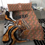 Personalised Greater Western Sydney Giants Bedding Set Trippy Psychedelic Abstract Art Mascot Football Fans