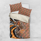 Personalised Greater Western Sydney Giants Bedding Set Trippy Psychedelic Abstract Art Mascot Football Fans