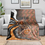 Personalised Greater Western Sydney Giants Blanket Trippy Psychedelic Abstract Art Mascot Football Fans
