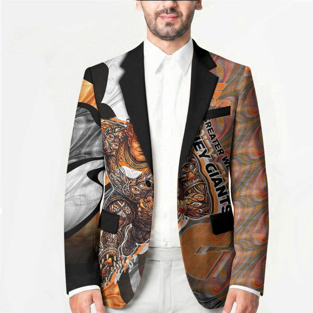 Personalised Greater Western Sydney Giants Blazer Trippy Psychedelic Abstract Art Mascot Football Fans
