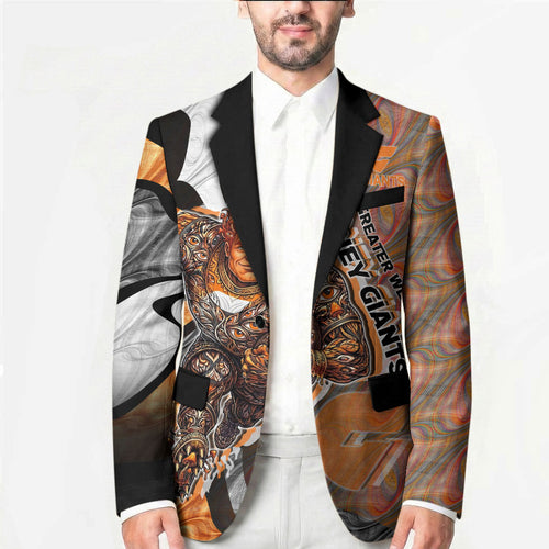 Personalised Greater Western Sydney Giants Blazer Trippy Psychedelic Abstract Art Mascot Football Fans