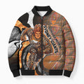 Personalised Greater Western Sydney Giants Bomber Puffer Jacket Trippy Psychedelic Abstract Art Mascot Football Fans