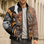 Personalised Greater Western Sydney Giants Bomber Puffer Jacket Trippy Psychedelic Abstract Art Mascot Football Fans