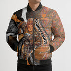 Personalised Greater Western Sydney Giants Bomber Puffer Jacket Trippy Psychedelic Abstract Art Mascot Football Fans