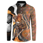 Personalised Greater Western Sydney Giants Button Sweatshirt Trippy Psychedelic Abstract Art Mascot Football Fans