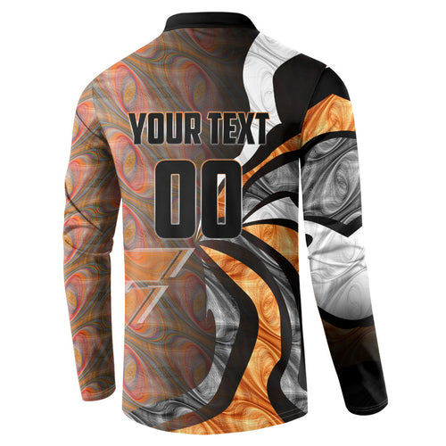 Personalised Greater Western Sydney Giants Button Sweatshirt Trippy Psychedelic Abstract Art Mascot Football Fans