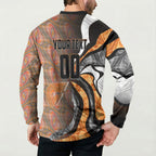 Personalised Greater Western Sydney Giants Button Sweatshirt Trippy Psychedelic Abstract Art Mascot Football Fans