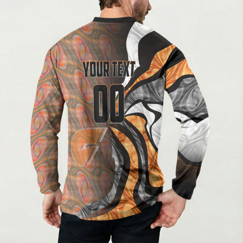 Personalised Greater Western Sydney Giants Button Sweatshirt Trippy Psychedelic Abstract Art Mascot Football Fans